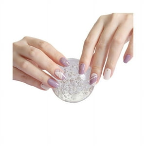 Tiolla - Uñas Sticker Efecto Gel Purple Check