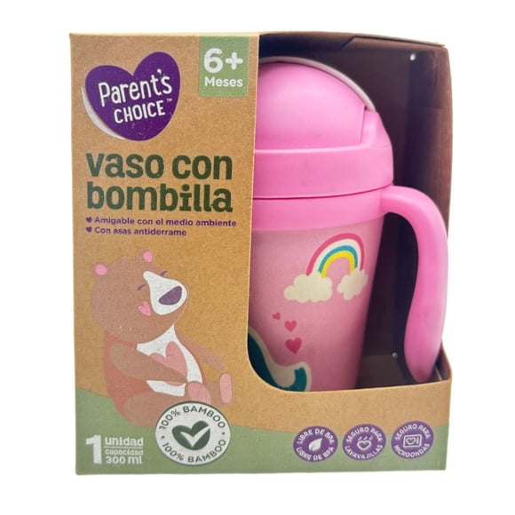 Vaso Con Bombilla Y Asas Antiderrame