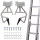 thumbnail image 1 of 1 Par Cerraduras De Escalera De Extensión,Cerraduras De Escalera De Extensión De Aluminio,Accesorios De Escalera De Repuesto para Kit De Bloqueo De Peldaño, 1 of 8