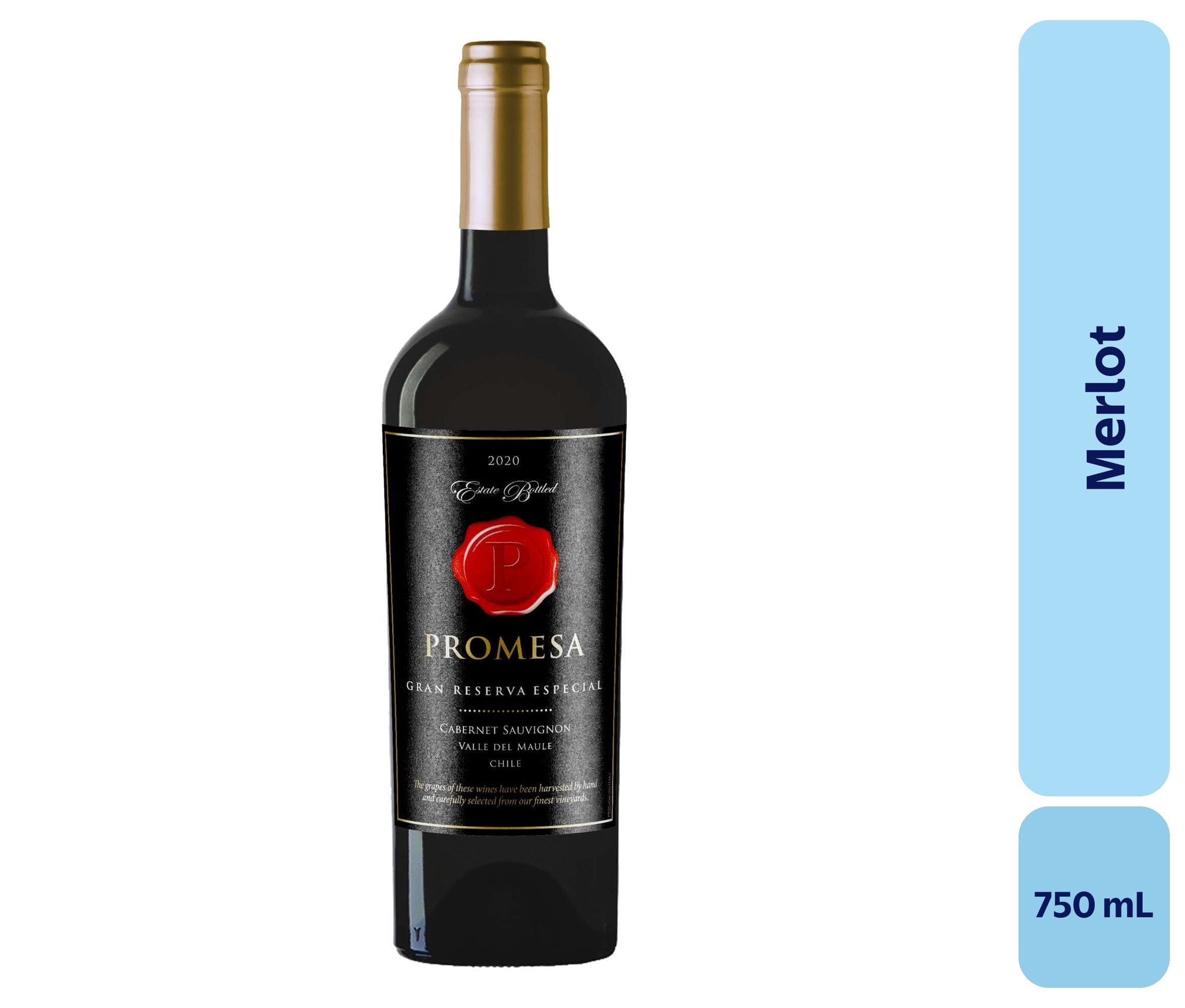 Vino Tinto Merlot Botella 750 ml Promesa