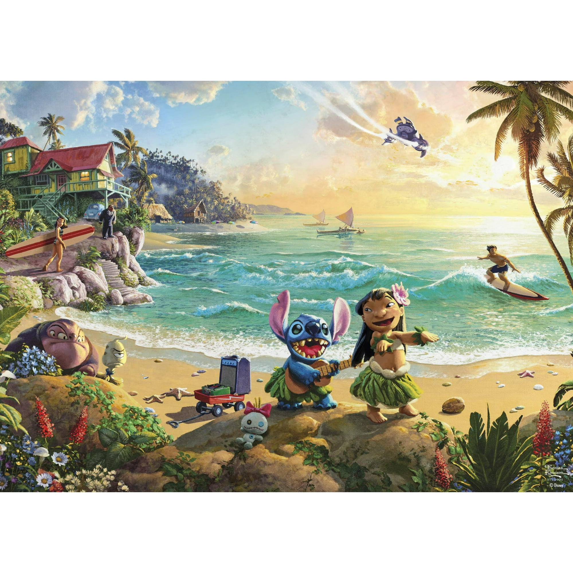 Rompecabezas Ceaco Thomas Kinkade Disney Lilo And Stitch 10