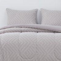 Hebra - Plumon Jacquard 2 Plazas Flechas Gris