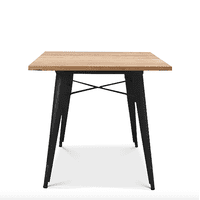 Habita2 Chile - Mesa Tolix Cuadrada Madera 70X70 Negro