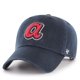 thumbnail image 1 of Gorra 47 Atlanta Braves Navy Cooperstown Clean Up para adulto, 1 of 1