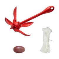 Magideal - Ancla De Gancho Plegable Para Embarcaciones Pequeñas, Con Cuerda De 65,6 Pies, Ancla Marina Plegable, Ancla De Gancho De Agarre Para Lancha Rápida