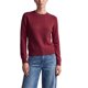 thumbnail image 2 of INSPIRE CHIC Suéter de Punto Argyle para Mujer Ligero Cuello Redondo Ondulado Hombro Caído Manga Larga Ajuste Regular Casual Grande Angora Rojo, 2 of 6