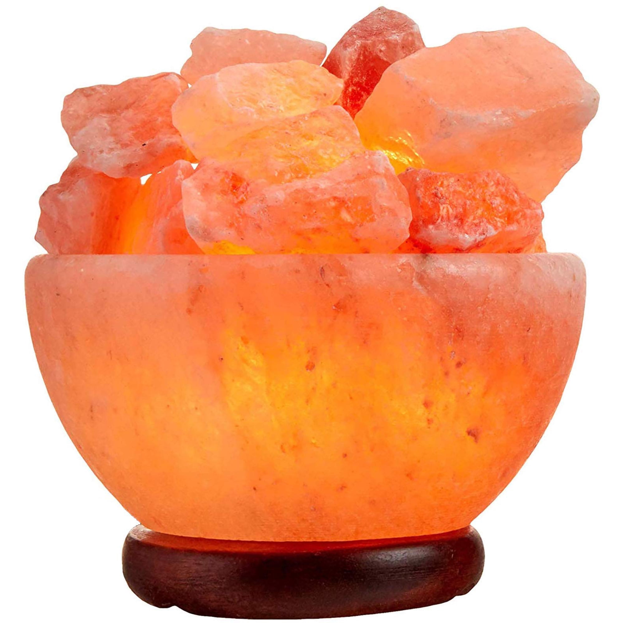 Lámpara De Sal Del Himalaya, Cuenco Spantik Con Trozos De Cristal Natural