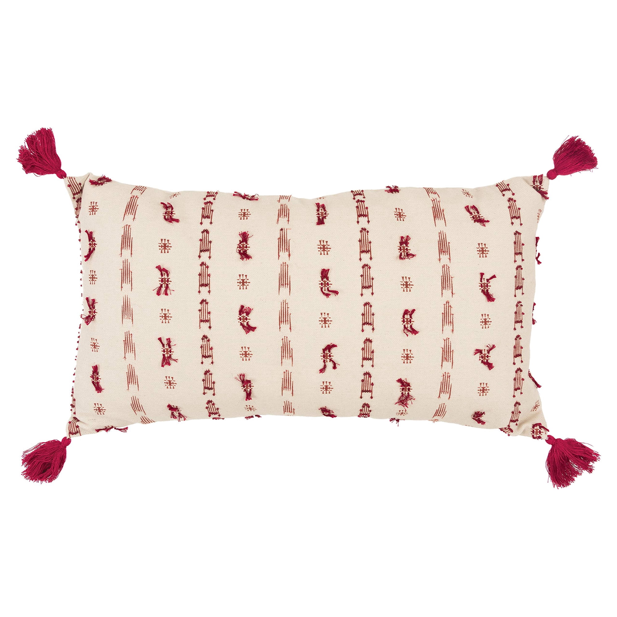 Almohada Rizzy Home Geométrica De 36 X 66 Cm Con Relleno De Plumón Y Algodón