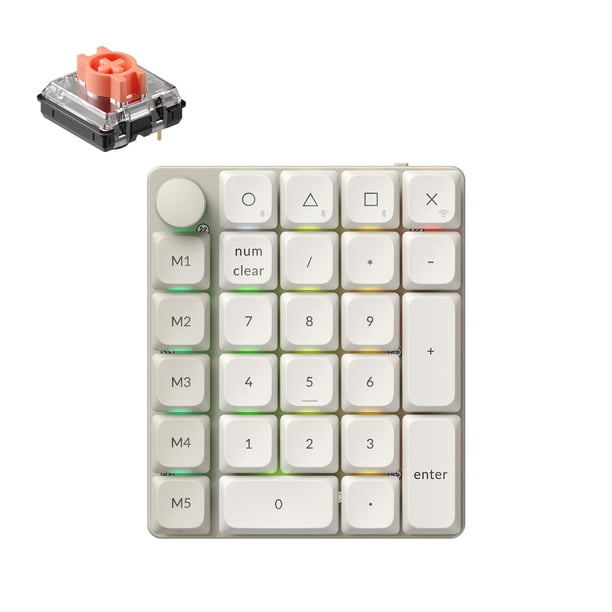 Teclado numérico Keychron K0 Max inalámbrico RGB con interruptores rojos intercambiables