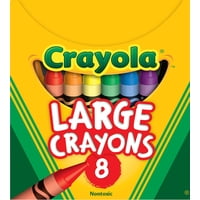 Crayones Crayola, Grandes, Varios Colores (8 Unidades) Para Niños Mayores De 2 Años