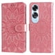thumbnail image 1 of Funda tipo cartera FOXDOCK para OPPO A60 4G , diseño girasol en relieve, cuero PU, cierre magnético, soporte y tarjetero, 1 of 5