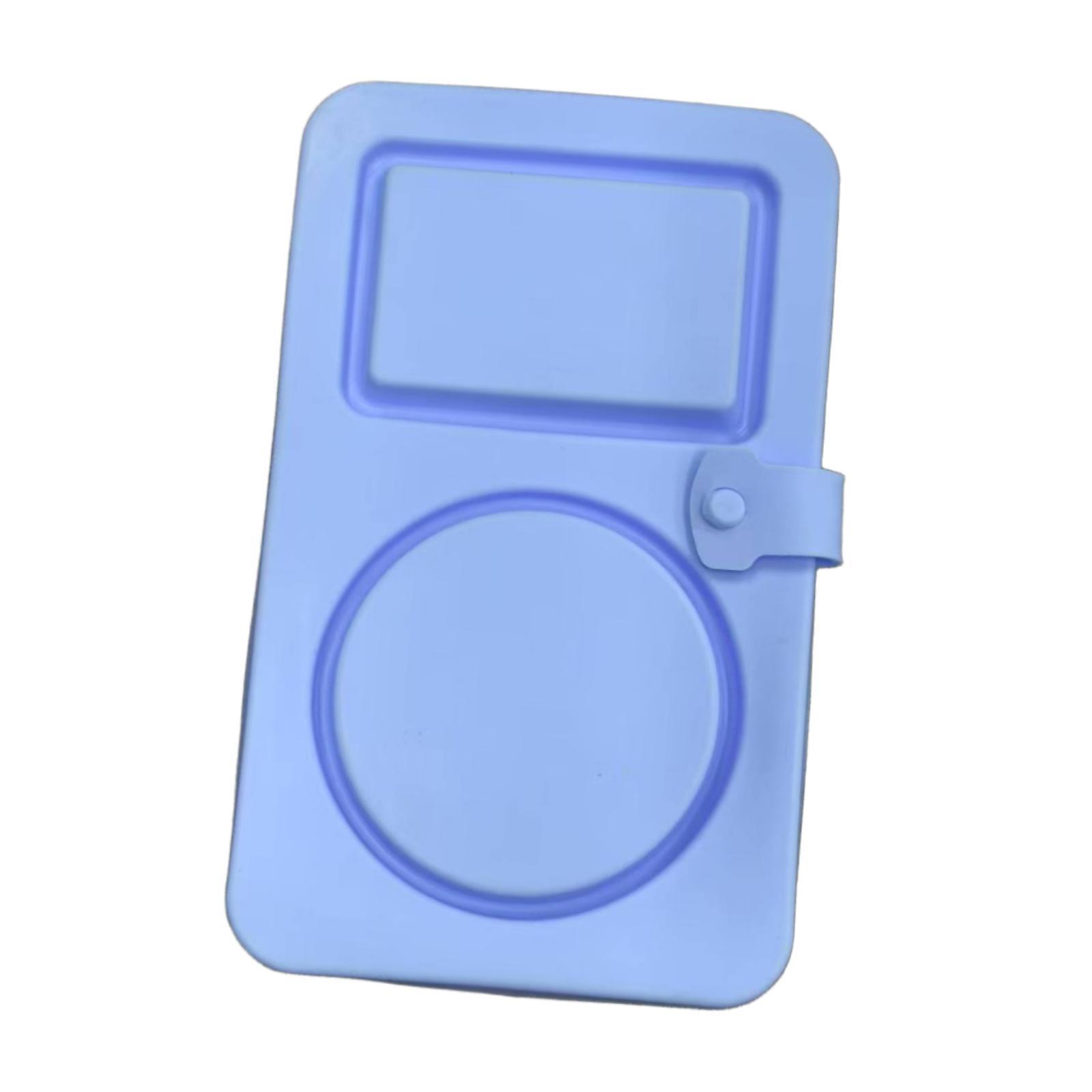 Magideal - Contenedor Para Snacks Con Tapa, Para Almacenar Alimentos, Fácil De Limpiar, Contenedor Para Salsas Con Dos Compartimentos, Para Salsas En Casa Y En E Azul