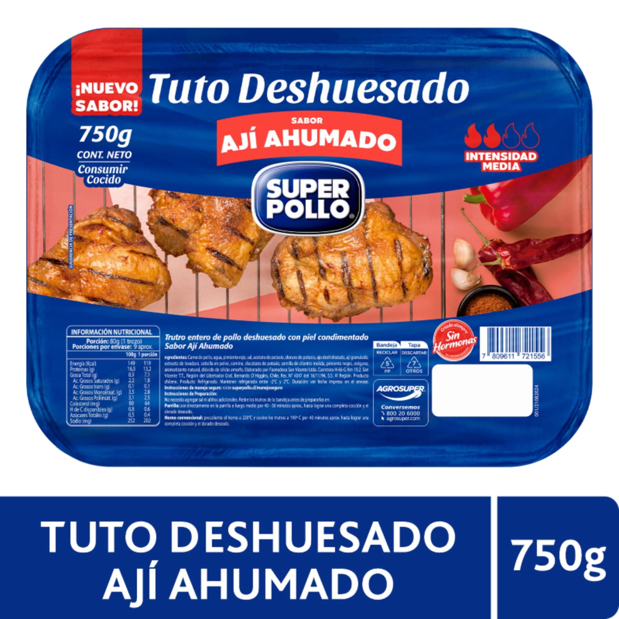 Pollo Trutro Entero Deshuesado Chileno Envasado 750 g Super Pollo