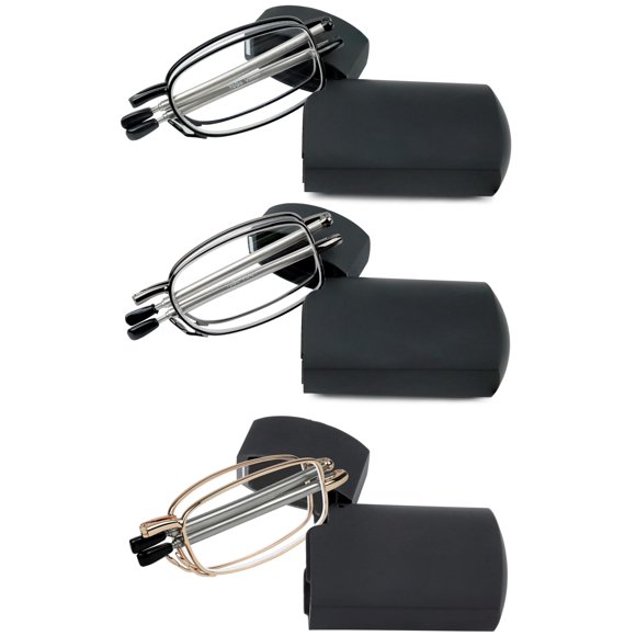 Success Eyewear Paquete de 3 Lentes Plegables para Lectura Negro y Dorado