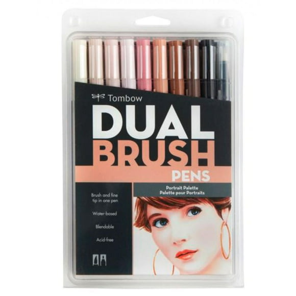 Set Marcadores Tombow Dual Brush Retrato 10 colores