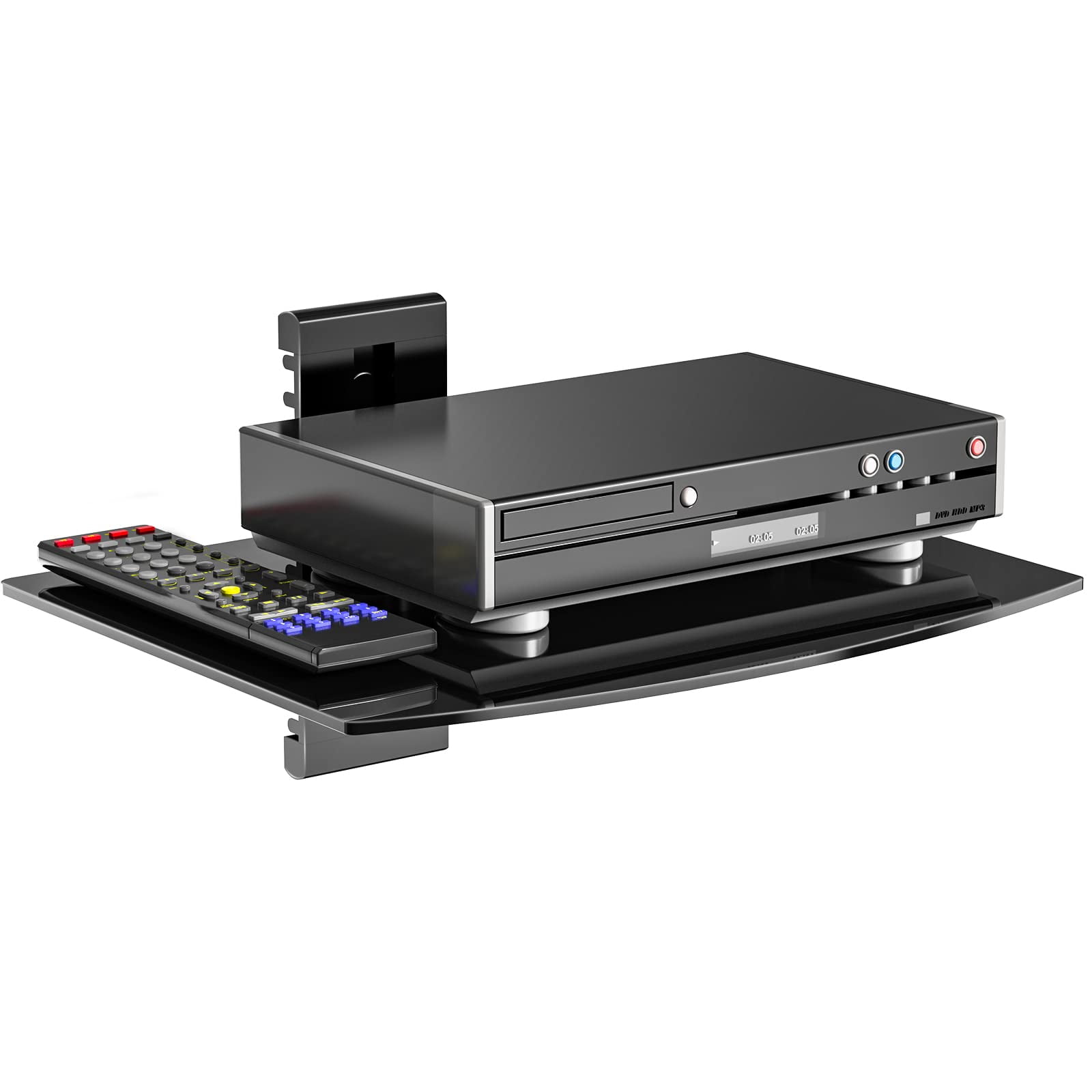 Estante Flotante Para Centro De Entretenimiento Wali Cs201b, Color Negro