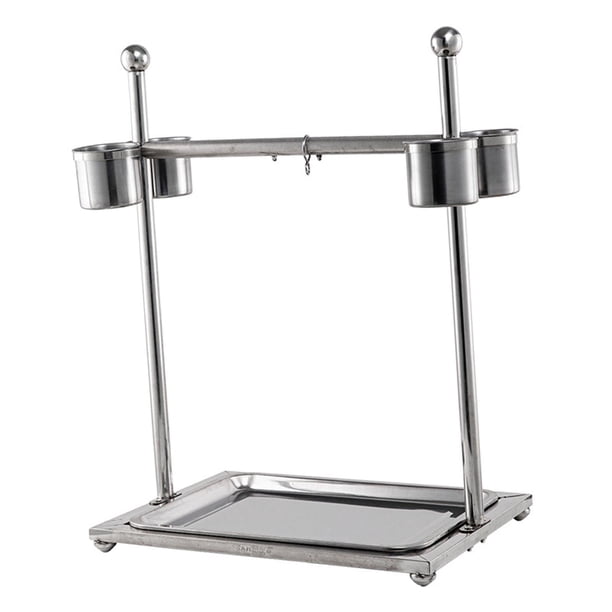 Soporte para percha para pájaros, soporte de juegos para loros con tazas de alimentación, estante de gimnasio para pájaros, soporte de escritorio para 44x33x60cm
