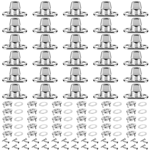 Xusx111 - Conjunto De 30 Piezas Grado Twist Lock Fasteners Turn Button Eyelet Y Stud, Tornillos De Montaje Para Botones De Giro Del Sujetador Marino De Lienzo