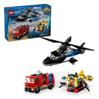 Set Lego City Remix: Helicóptero, Camión De Bomberos Y Submarino 60462