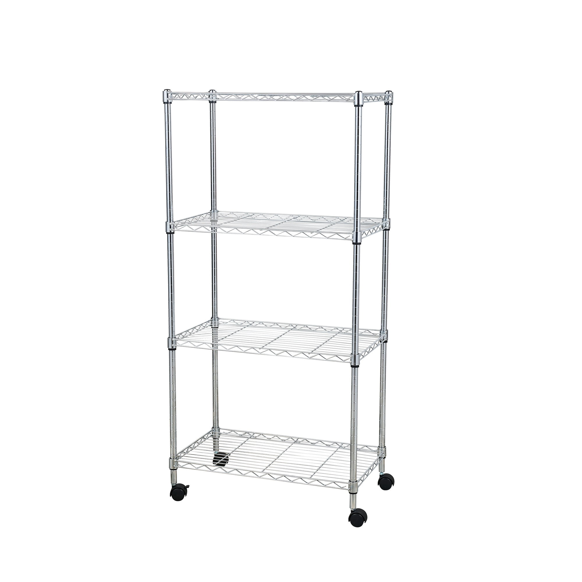 Topmarket - Carro Estante Cromado 4 Niveles Con Rueda 60x35x124 Cm