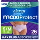 thumbnail image 1 of Pañales para adultos Always Discreet MaxiProtect para mujer, talla S/M, 16 unidades, 1 of 9