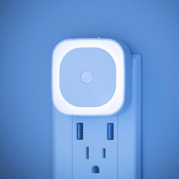 Luz nocturna con conector YUNLEX con sensor de movimiento y desde el anochecer hasta el amanecer