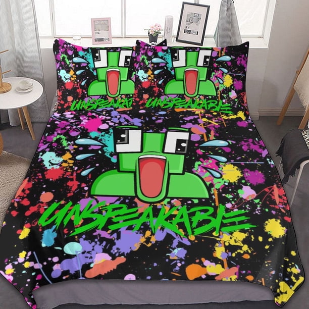 Unspeakable Bedding Set Twin SizeUnspeakable Unspeakable Duvet Cover for Boys Girls TeensSoft Comfortable Breathable Kid 3 Pcs with Zipper