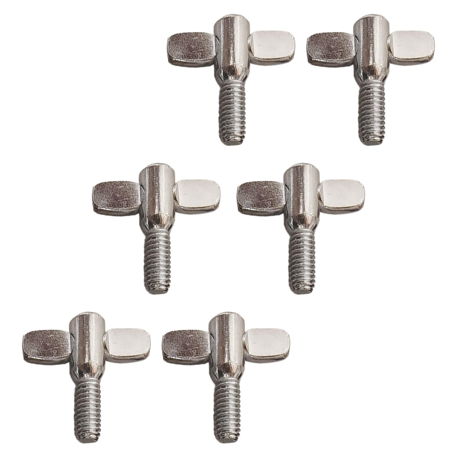 Bothyi - 6 Uds Tornillos De Tambor De Metal Tuercas Piezas Sólidas Accesorios Tornillos De Montaje De Tambor Tuerca