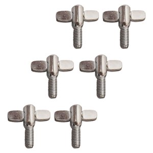 Bothyi - 6 Uds Tornillos De Tambor De Metal Tuercas Piezas Sólidas Accesorios Tornillos De Montaje De Tambor Tuerca