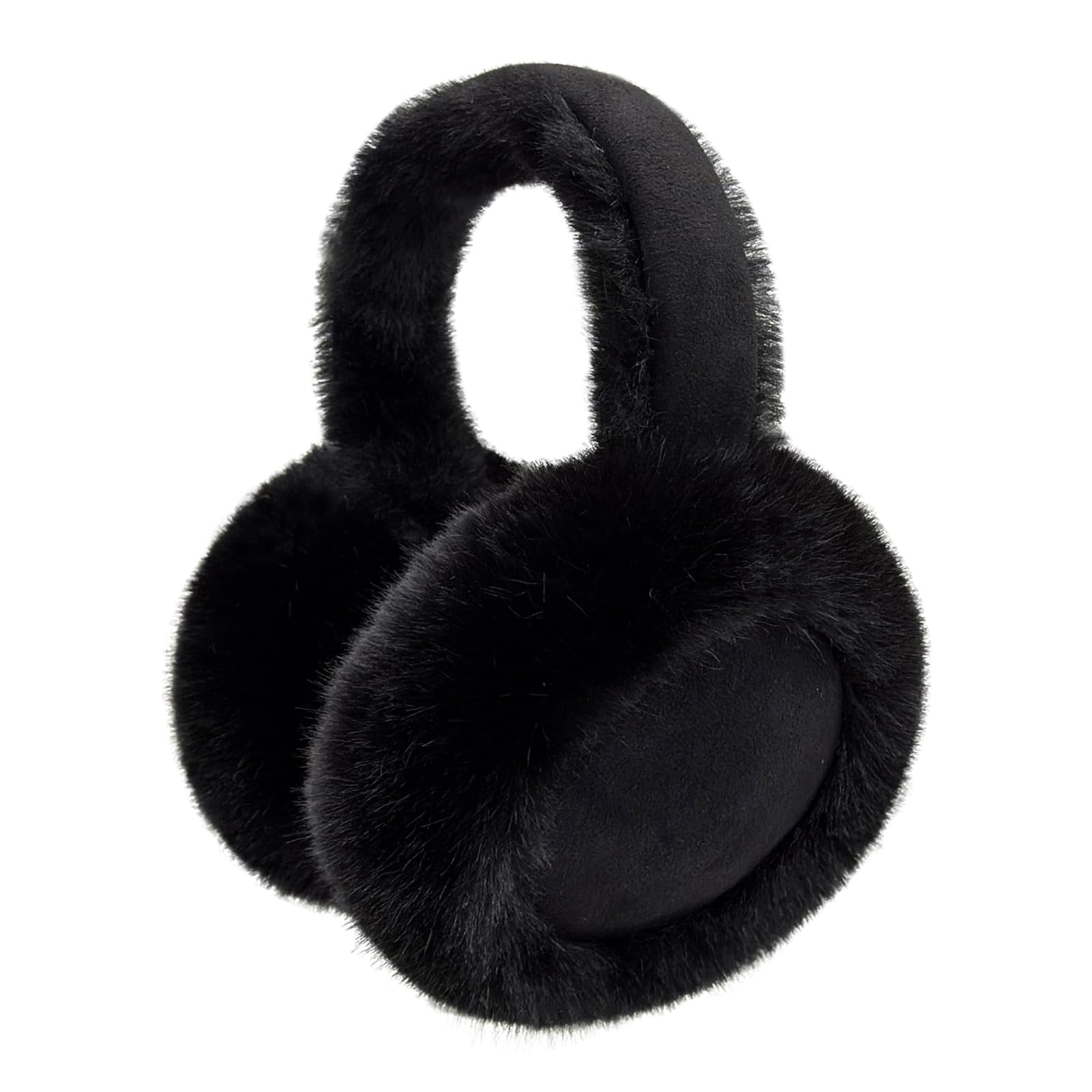 Orejeras Kedofe Plegables Y Peludas De Imitación Para Invierno Para Mujer, Negras