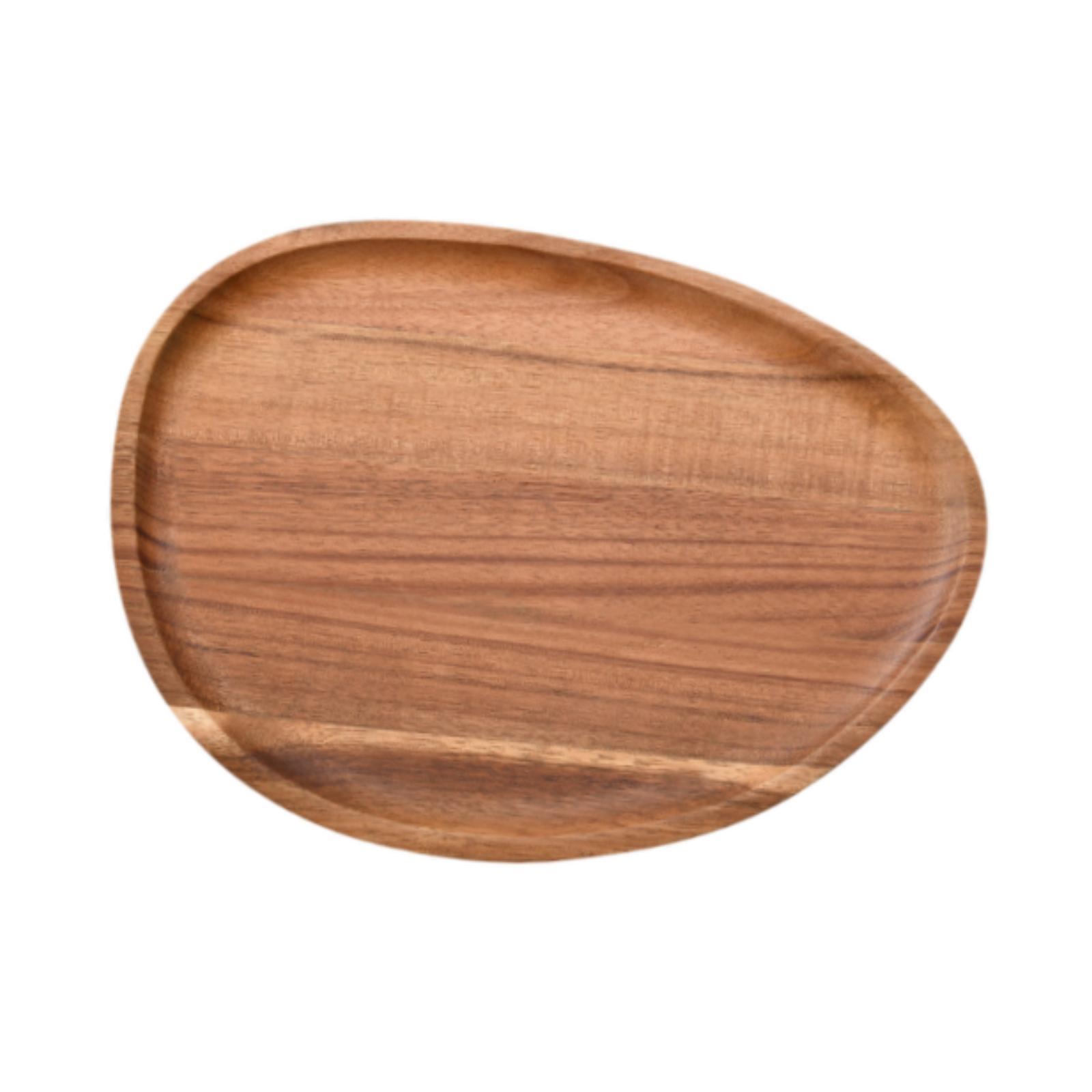 Magideal - Plato De Postre De Madera, Bandeja Para Servir, Organizador De Mostrador, Bandeja De Desayuno De Estilo Japonés, Plato De Comida Para Refrigerios, Estilo D