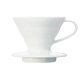 thumbnail image 1 of Gotero para café Hario V60, de cerámica, con forma de cono, tamaño 01, color blanco, 1 of 7
