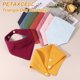 thumbnail image 4 of Uxcell Bandanas Triangulares para Perros con Botón, Suave Bufanda para Mascotas Cómoda Baberos Triangulares Lavables Ajustables (Tela, 2 Piezas, Marrón Claro) para Cachorros Pequeños y Medianos, 4 of 7