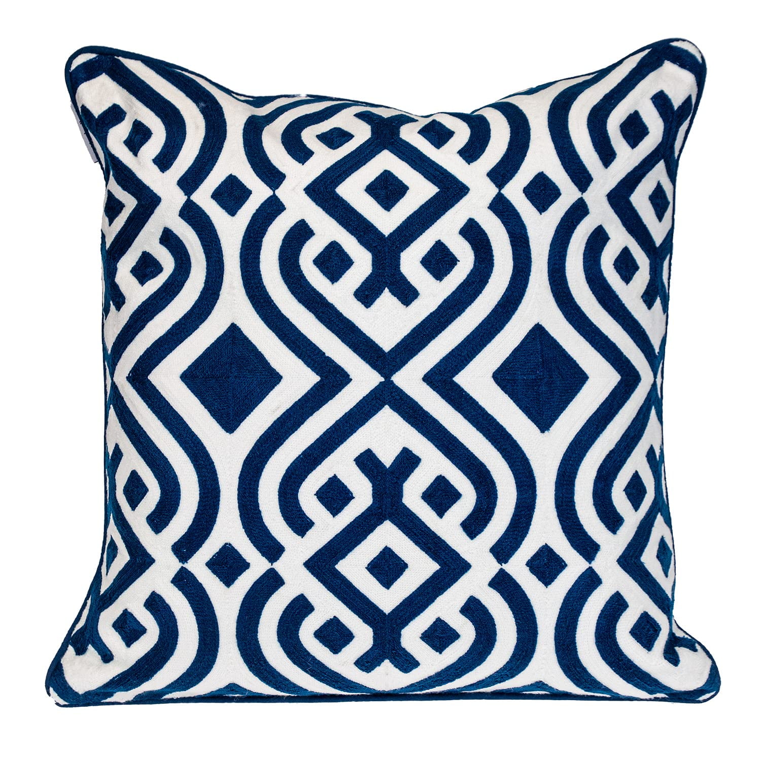 Parkland Collection - Almohada Cuadrada Geométrica Azul 50x50 Cm De La Colección Parkland