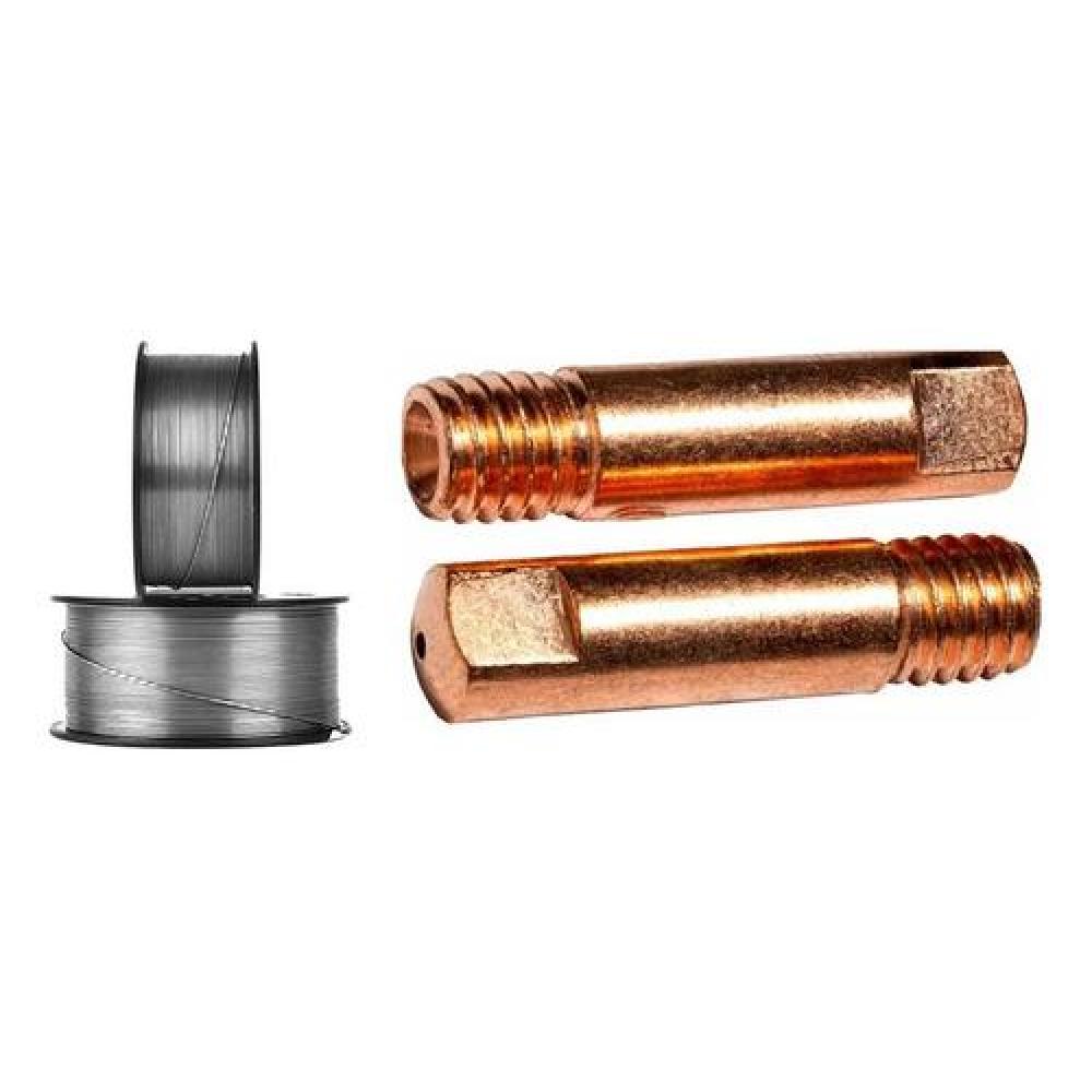 Sds - Pack 2 Alambre Soldadura 0.8Mm 1Kg + 2 Boquillas Mig 0.8Mm