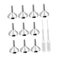 Bothyi - Mini Embudo De Aleación De Aluminio Resistente De 10 Piezas Para Llenar Agua De Loción