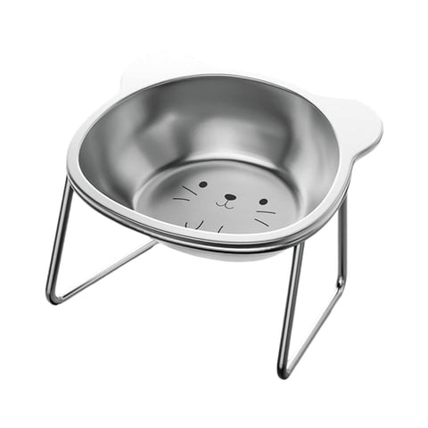 Ioensy - Comedero Elevado Para Gatos Con Inclinación De 15° Para Gatitos, Gatos De Interior, Perros Pequeños Y Gatitos.