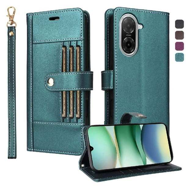 FOXDOCK Funda tipo Cartera para Xiaomi Redmi A5 4G – Cubierta de Cuero PU con Múltiples Ranuras, Bolsillo para Efectivo y Correa de Muñeca