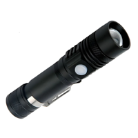 Genérico - Linterna Recargable Led 3000 Lumens Con Zoom Resiste Lluvia Fría Negro