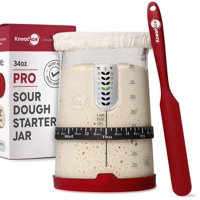 Kit De Inicio De Masa Madre Kneadace Pro De 1 Litro Con Tapa Y Rastreador