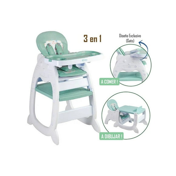Silla De Comer Cat Love Sit-Up Green