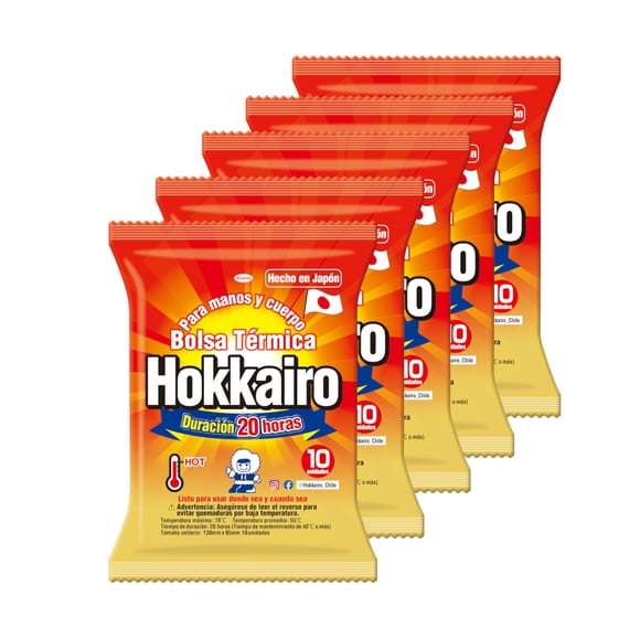 PACK X5 (50 Uni) Bolsa Térmica Hokkairo