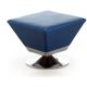 thumbnail image 1 of Ottoman Manhattan Comfort Diamond giratorio 360° de piel sintética azul, 1 of 4