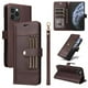 thumbnail image 3 of FOXDOCK Funda tipo Cartera para iPhone 13 Pro – Cubierta de Cuero PU con Múltiples Ranuras, Bolsillo para Efectivo y Correa de Muñeca, 3 of 6
