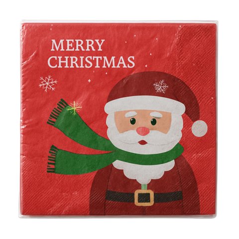 Fliperex - Set De 40 Servilletas Navideñas Con Diseños Variados Decorativos Blanco Pascuero