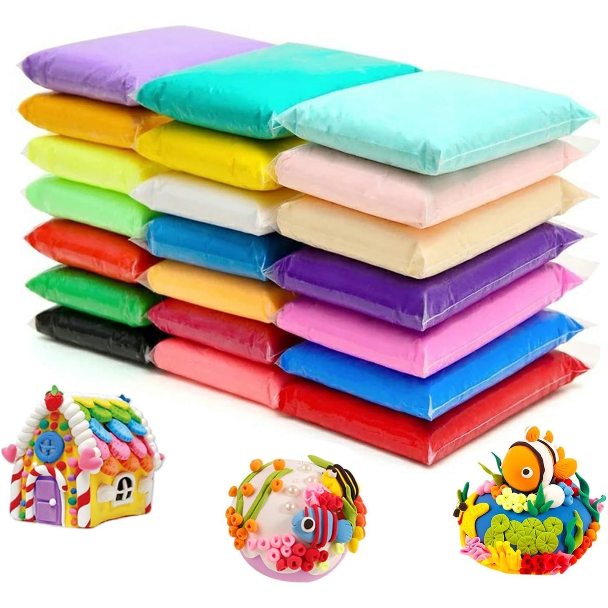 Set De Arcilla Para Modelar Que Seca Al Aire Con 24 Colores Ojyudd