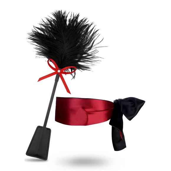 Máscara de plumas francesa con forma de látigo, satén con los ojos vendados, máscara de seda para ojos, piel sintética