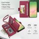 thumbnail image 4 of Para Samsung Galaxy A36 /A56 5G Funda Tipo Cartera con Bloqueo RFID, Funda de Teléfono Tipo Bolso Cruzado con 9 Ranuras para Tarjetas, Bolsillo con Cierre y Correa Desmontable, Rojo, para Galaxy A36, 4 of 9