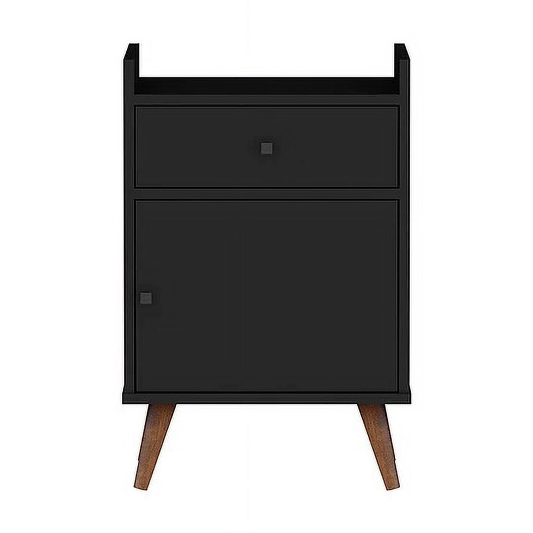 Be Design - Velador Con Puerta Be Negro