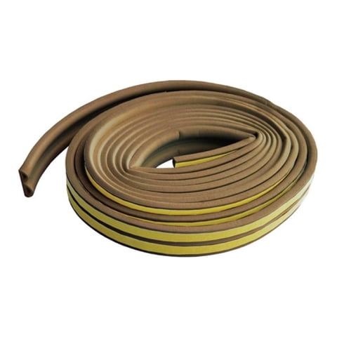 Cinta Aislante Adhesiva Tipo D Puerta Ventana 6Mts Café Dvp